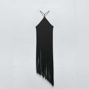 Zara Fringed Ribbed Top